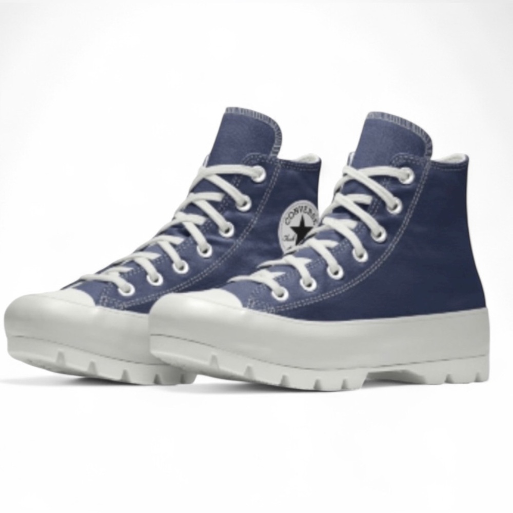Converse Navy and White High-Top Sneakers